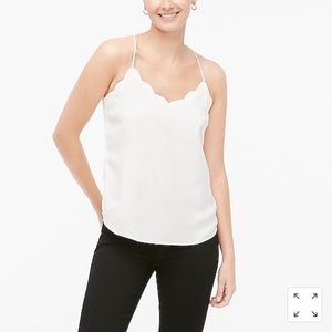 J.Crew nwot pink scalloped tank
